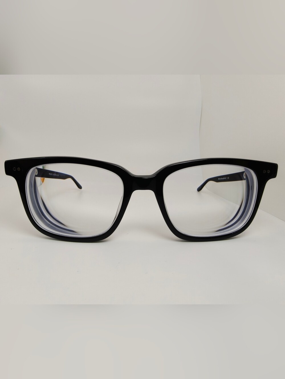 Pacific.Classic Gloss Black Square Frame Glasses
